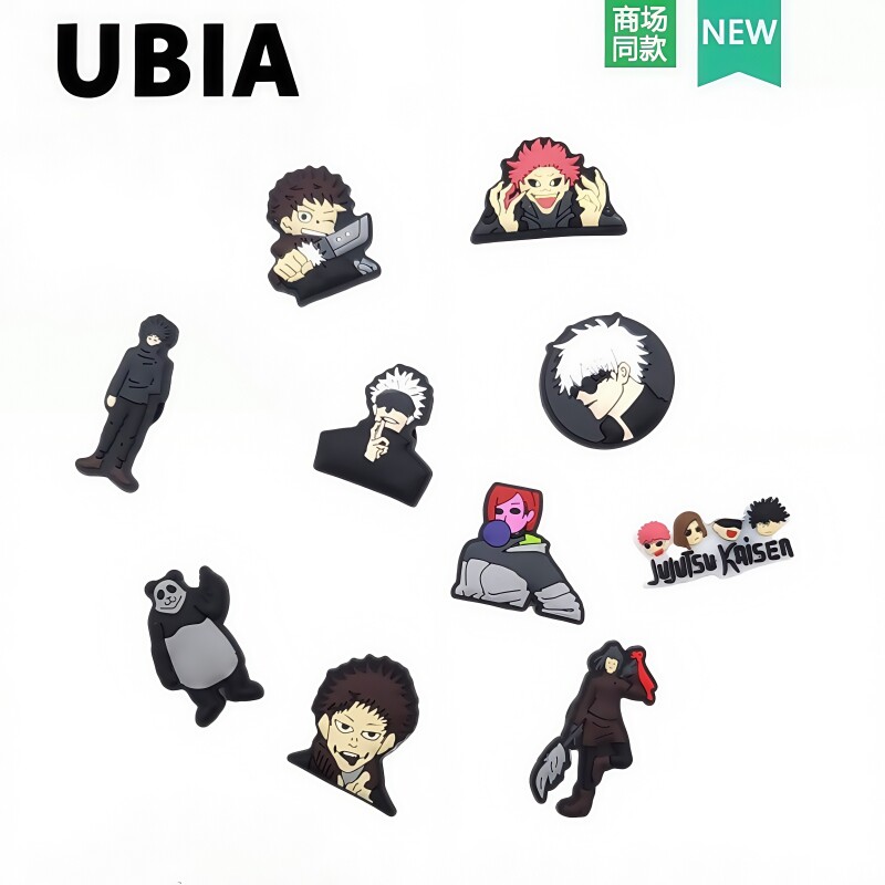 洞洞鞋配饰动漫咒术回战5条悟鞋花可拆卸cross鞋面配件装饰品鞋扣