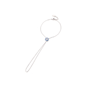 设计个性 Glam Ever蓝色糖果造型手链戒指一体式 时髦手链