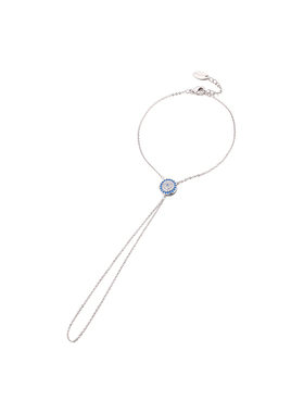 Glam Ever蓝色糖果造型手链戒指一体式设计个性时髦手链