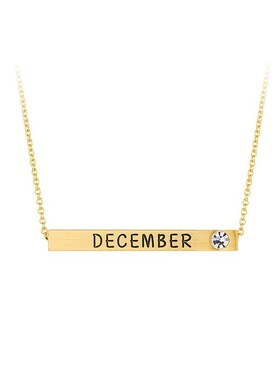 Glam Ever轻奢个性十二月份吊坠项链 送女友闺蜜生日礼物毛衣链