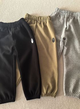 120-160码~外贸日单秋冬款男童装 单面绒柔软休闲口袋运动裤