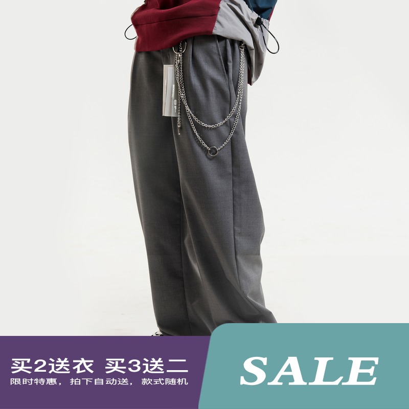 MODITEC 18AW AD-12雙色立體剪裁松緊腰垂墜質感闊腿西裝褲在類目 男裝, 西褲中 - 來自Buy2taobao.com提供專業的淘寶代購服務