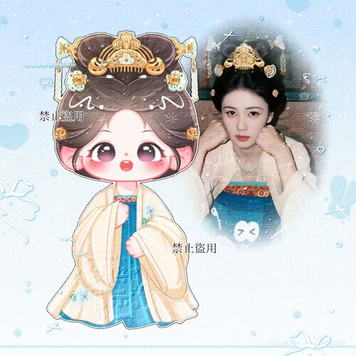 原创白鹿叶璃造型可爱亚克力钥匙扣立牌白梦妍鹿茸