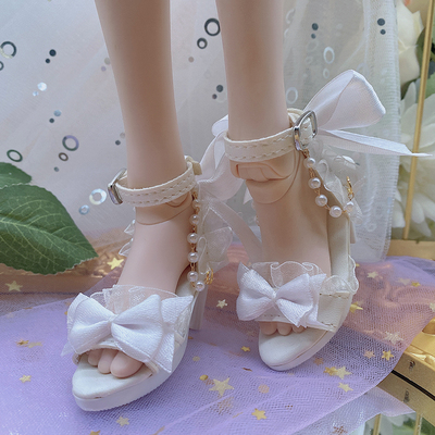 taobao agent 60 cm Ye Luoli doll high -heeled shoes Bingling princess shoes 3 points BJD sandals Debi Bing retro shoes