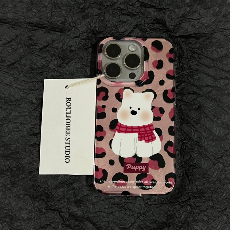 旋涡纹渐变手机壳适用iPhone16可爱小狗苹果15promax复古西高地小米15情侣vivoX200软壳vivoS18/19保护套女款