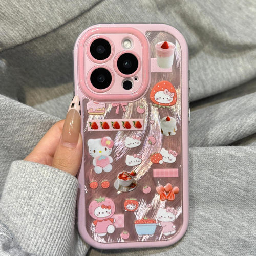 草莓蛋糕小猫iPhone全包防摔壳