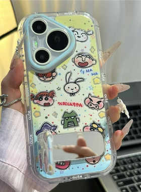 适用华为pura80/70pro可爱蜡笔支架小新手机壳mate70/60新款nova14/13/12pro小众OPPOfindX8情侣保护套ins风