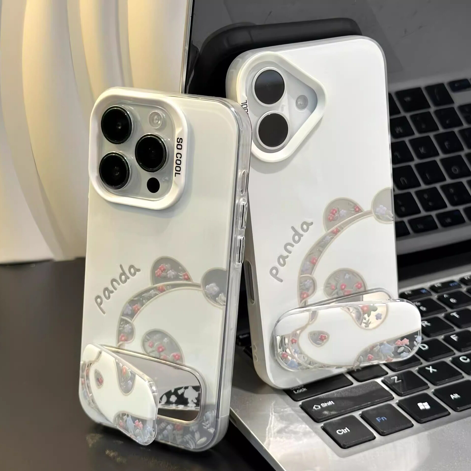 苹果16/15碎花熊猫国风手机壳