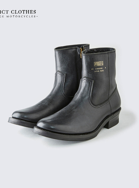 Addict Western日产北美马皮拉链西部靴工程师切尔西绅士靴机车男