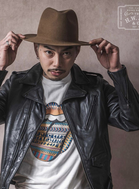 H.W.DOG TRAVELERS日产可折叠收纳兔毛呢款礼帽休闲男女通用hwdog