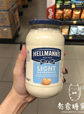 香港代购 进口HELLMANN'S 好乐门低卡路里白汁400g面包配料酱低脂