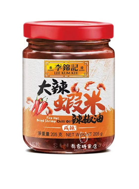 香港代购 进口港版李锦记 大辣虾米辣椒油 瓶装调味料205g
