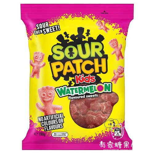 香港代购 澳洲进口Sour Patch西瓜味软糖儿童零食190g