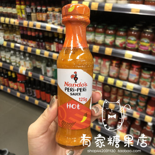 香港代购美国进口NANDO`S辣椒仔椒汁够酸够辣刺激味蕾125g