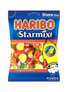 香港代购 进口土耳其Haribo哈瑞宝Starmix星际杂锦橡皮糖80g软糖