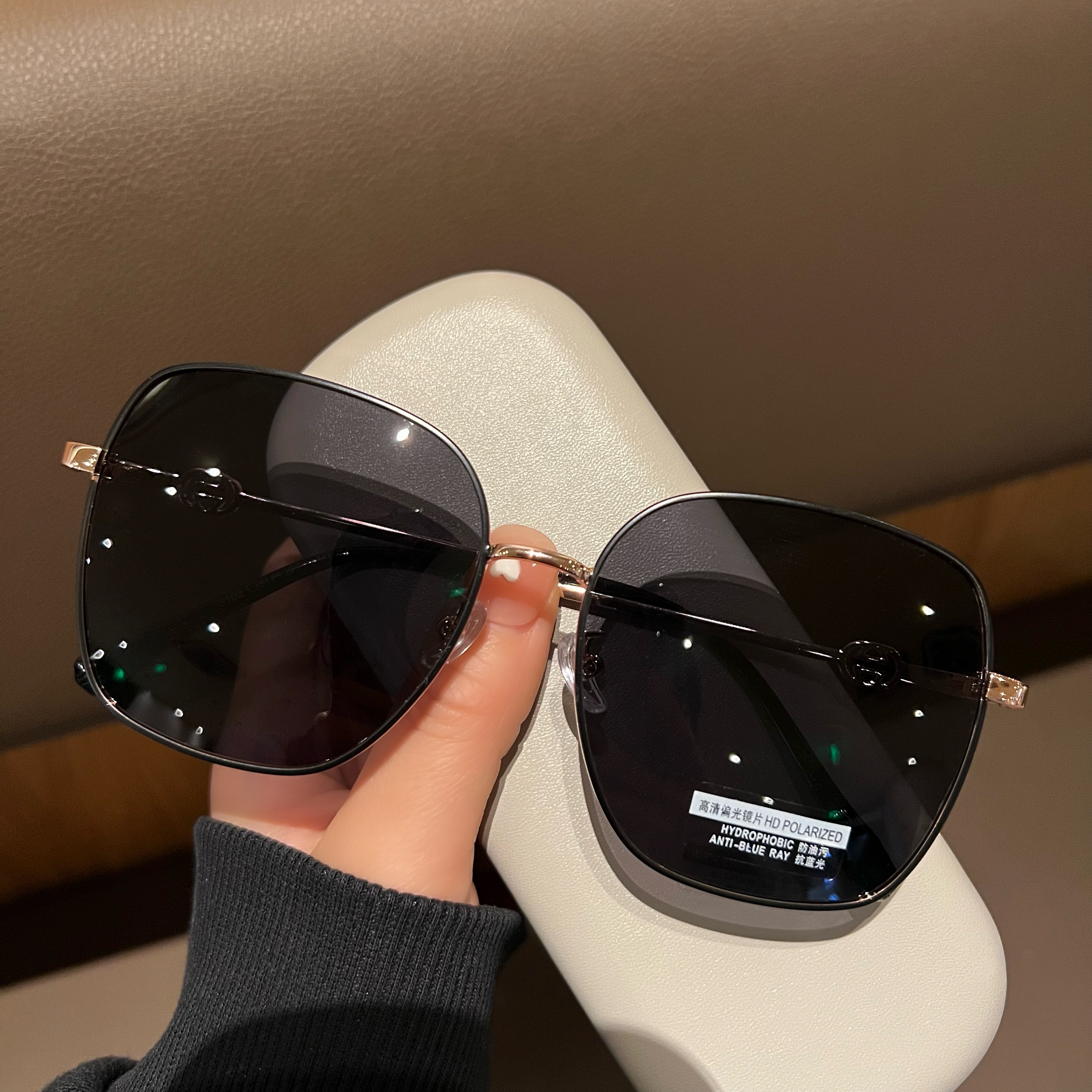 墨镜女高级感2023年新款偏光太阳眼镜防紫外线开车专用大脸显瘦款