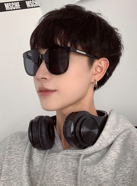 2020网红潮款黑色偏光方框太阳镜