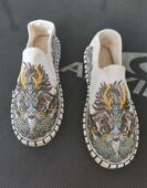 潮流社会网红同款 中国风韩版 男刺绣透气平底工作开车鞋 老北京布鞋