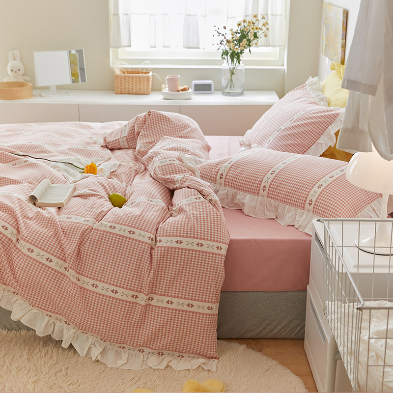 小清新四件套纯棉韩式简约风