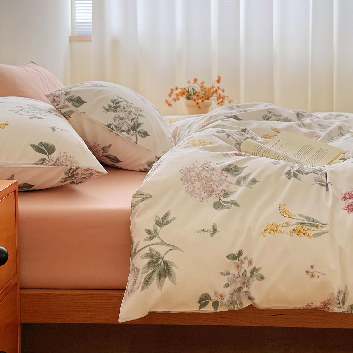 田园小碎花纯棉全棉被套四件套