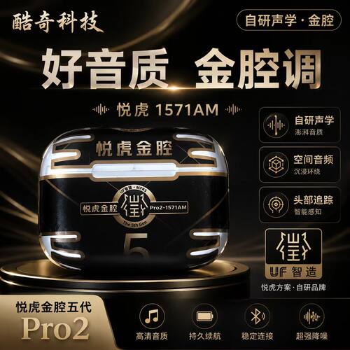 五代悦虎金腔1571AM 2026新款真无线降噪蓝牙耳机入耳式Pro2