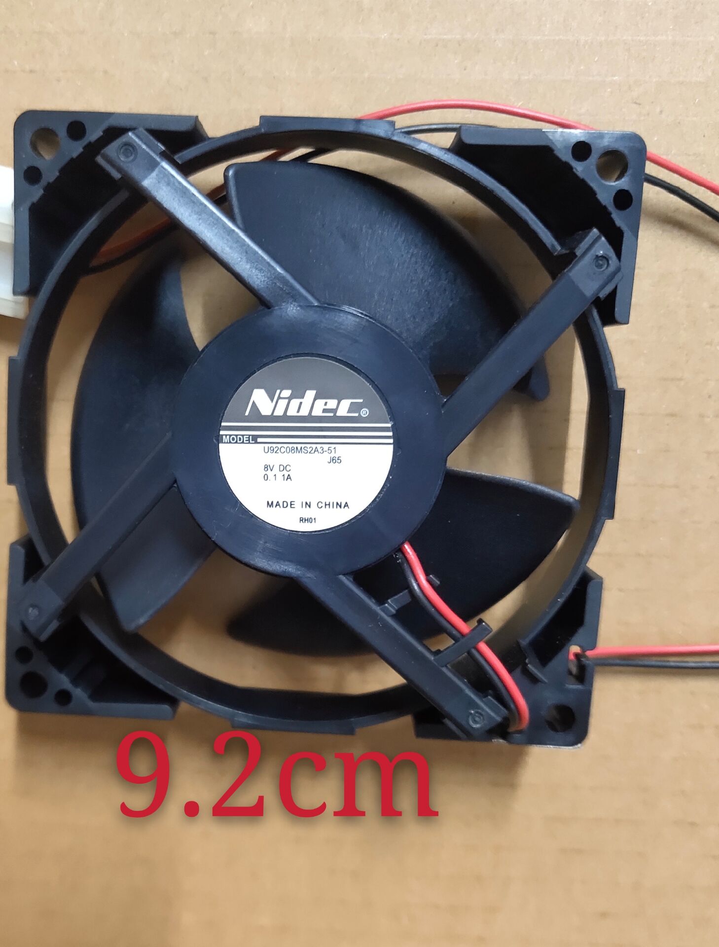 全新原装NIDEC U92C08MS2A3-51 8V 0.11A冰箱冷藏冷冻散热风扇9CM