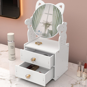 简约化妆镜便携小镜子女梳妆台桌面公主镜卧室学生宿舍台式 梳妆镜