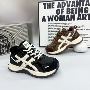 K2025新款 阿甘鞋 加绒保暖棉鞋 女百搭透气皮面老爹鞋 女 休闲运动鞋