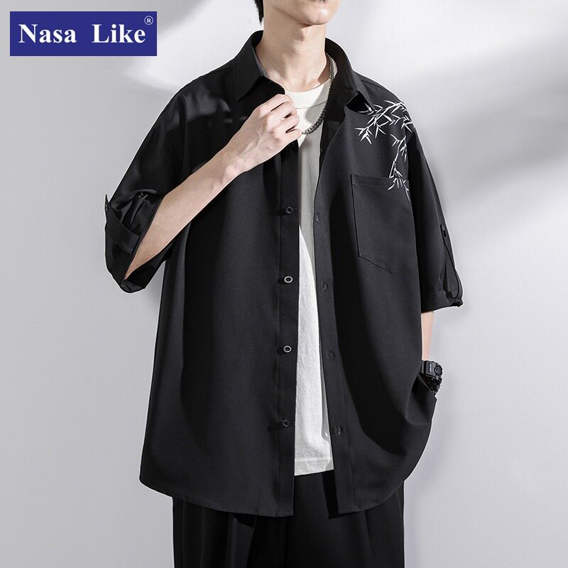 智快鱼官方旗舰店素拼七彩马唯品会官网男装正品牌利鲨短袖衬衫男