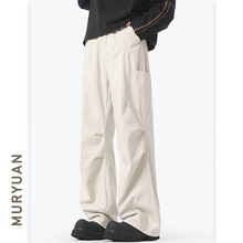 智快鱼潮流前线官方旗舰店素拼男装ggvv男裤子百搭潮流帅气休闲裤