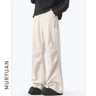 智快鱼潮流前线官方旗舰店素拼男装ggvv男裤子百搭潮流帅气休闲裤