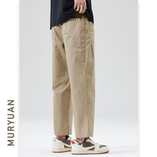 智快鱼潮流前线官方旗舰店素拼男装ggvv男裤子百搭潮流帅气休闲裤