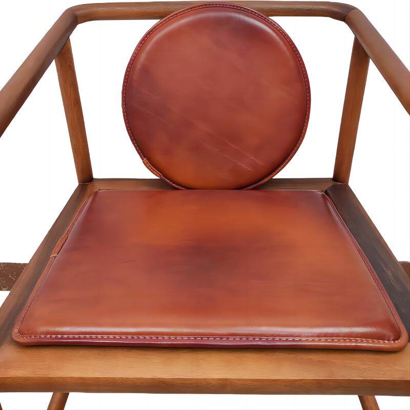 红木坐垫真皮透气四季防滑办公沙发头层牛皮椅子汽车座垫私人定制