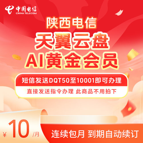 天翼云盘AI黄金会员-此商品无需拍下