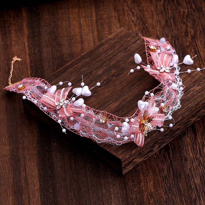 韩式森系花朵超仙美颈饰新款新娘头饰项链颈花婚纱礼服结婚配饰品