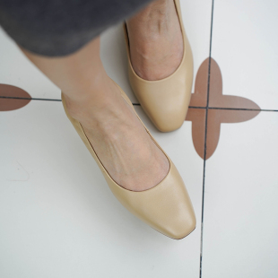 女鞋 气质新款 圆头浅口单鞋 特惠壹家shoes060041羊皮6cm细跟高跟鞋