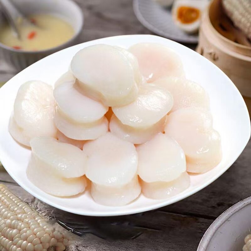 带子肉海鲜新鲜即食元贝特大干贝绿贝肉瑶柱500g/包