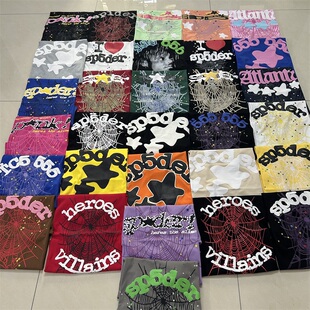 T恤fog 宽松纯棉短袖 sp5der欧美高街嘻哈潮牌男女同款 创意印花夏季