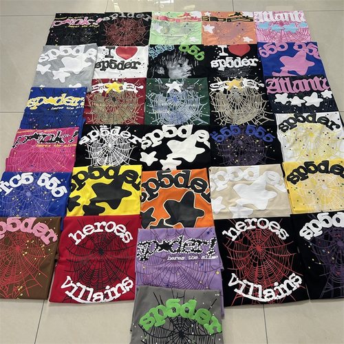 sp5der欧美潮牌男女同款短袖T恤