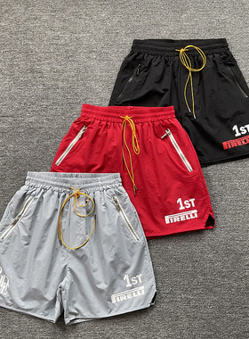 RHUDE 25SS SHORTS美式高街潮牌夏季训练健身梭织速干沙滩短裤男
