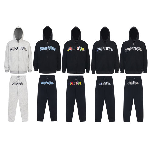 Trapstar字母毛巾绣卫衣长裤套装