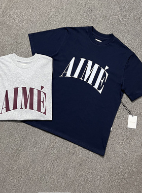 aime leon dore ald美潮高街基础款字母印花宽松纯棉夏季短袖T恤