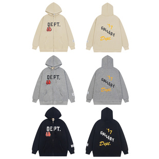 GALLERY DEPT HIP HOP HOODIE 24FW拳击手套印花开衫卫衣拉链外套