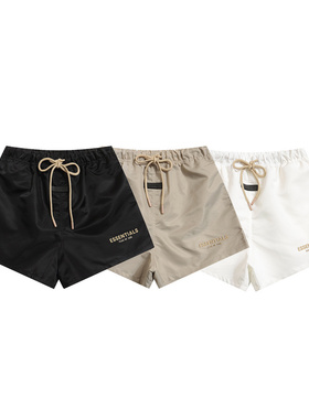 FOG ESSENTIALS美式高街潮牌夏季不过膝速干训练沙滩抽绳四分短裤