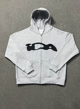 欧美高街潮牌ida sply zip hoodie男女同款刺绣拉链开衫卫衣外套