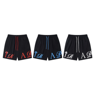 Trapstar美式高街潮牌夏季运动休闲字母印花梭织速干沙滩抽绳短裤