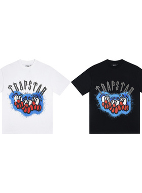 trapstar t shirt美式高街潮牌夏季休闲搞怪图案印花纯棉短袖T恤