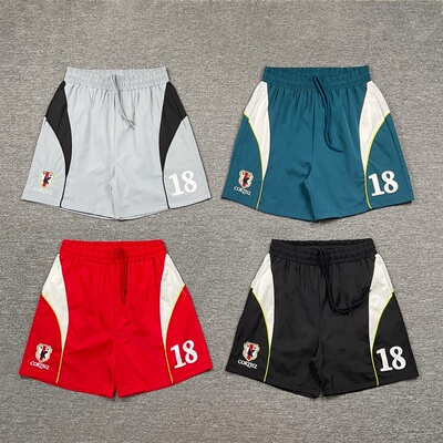 corteiz刺绣撞色美潮梭织短裤夏