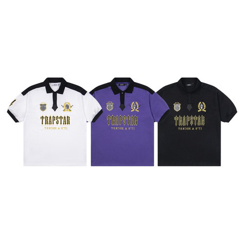 Trapstar美式复古休闲短袖Polo衫