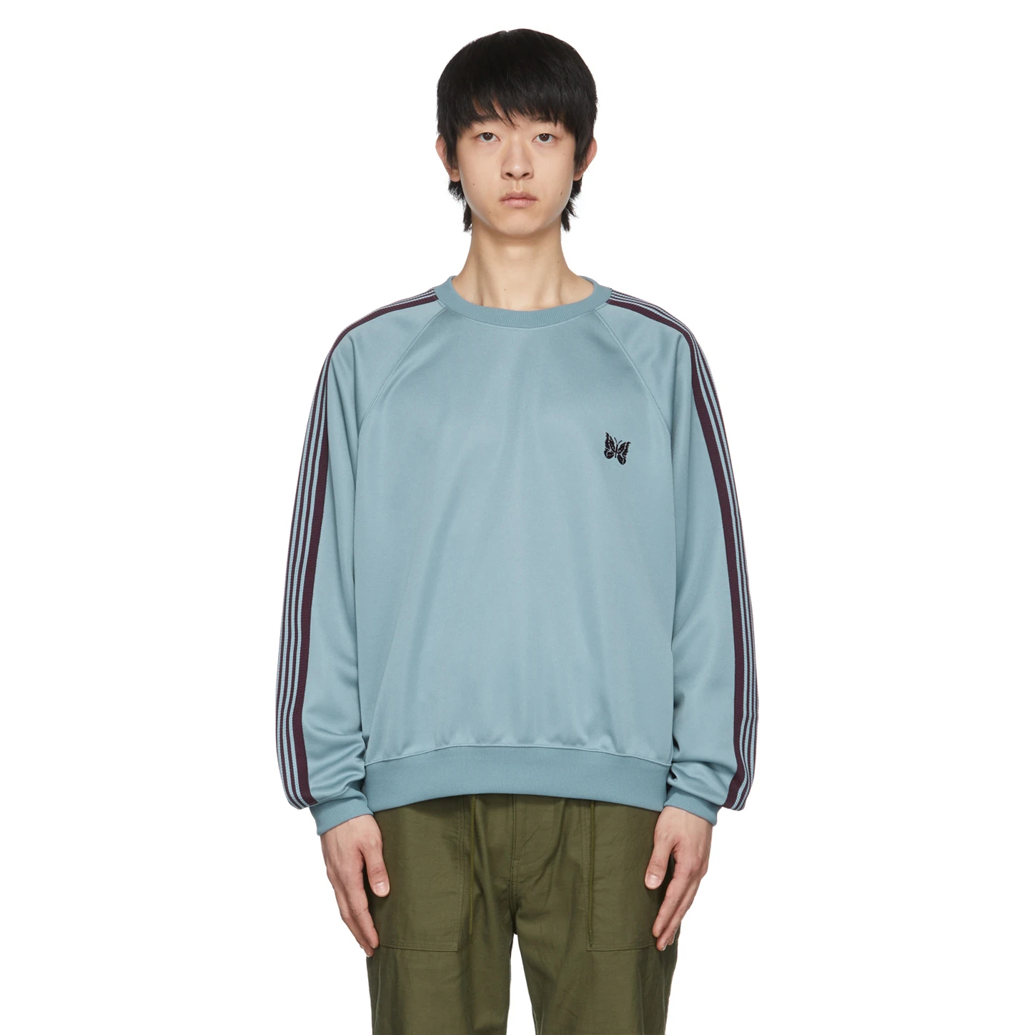 Needles蝴蝶刺绣长袖套头卫衣潮